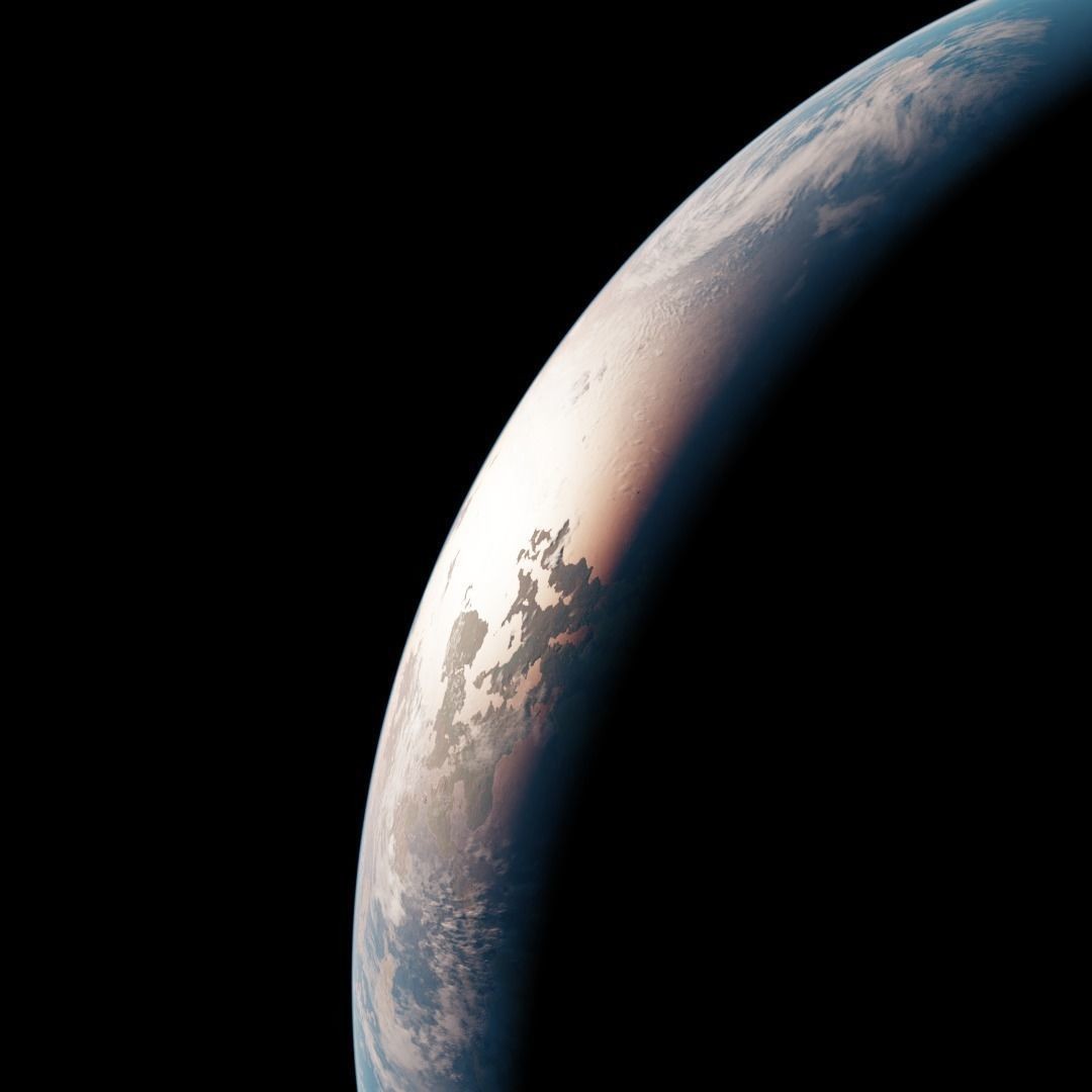 Terraformed Venus 3D Model – Low Poly Planet with 16k Textures, Blender, FBX - View 10