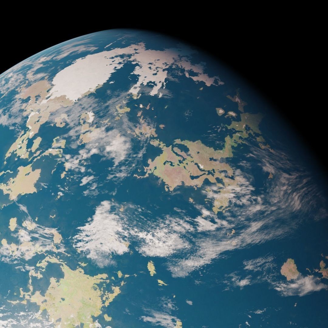 Terraformed Venus 3D Model – Low Poly Planet with 16k Textures, Blender, FBX - View 13