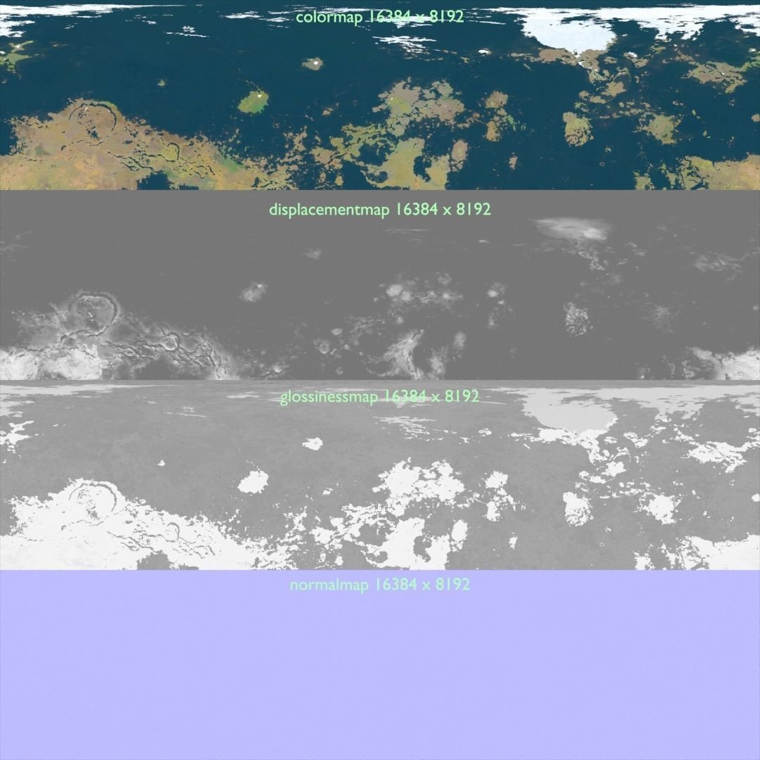 Terraformed Venus 3D Model – Low Poly Planet with 16k Textures, Blender, FBX - View 14