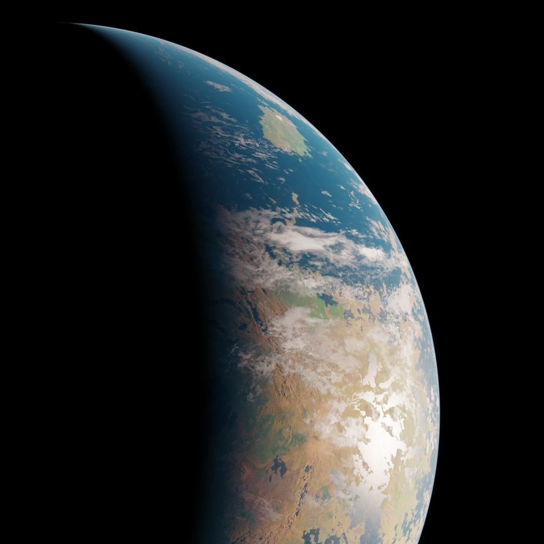 Terraformed Venus 3D Model – Low Poly Planet with 16k Textures, Blender, FBX - View 5