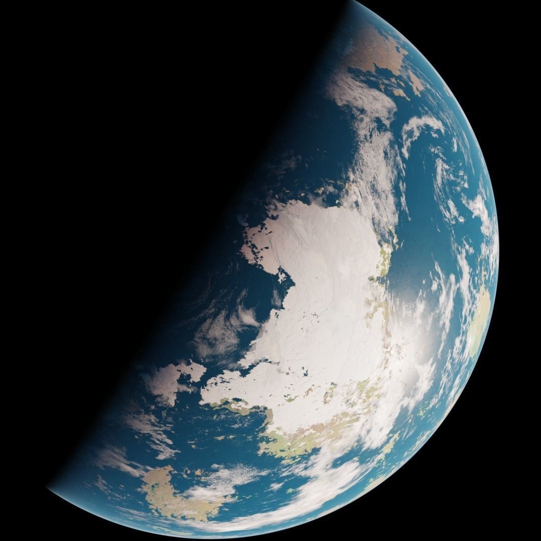 Terraformed Venus 3D Model – Low Poly Planet with 16k Textures, Blender, FBX - View 7