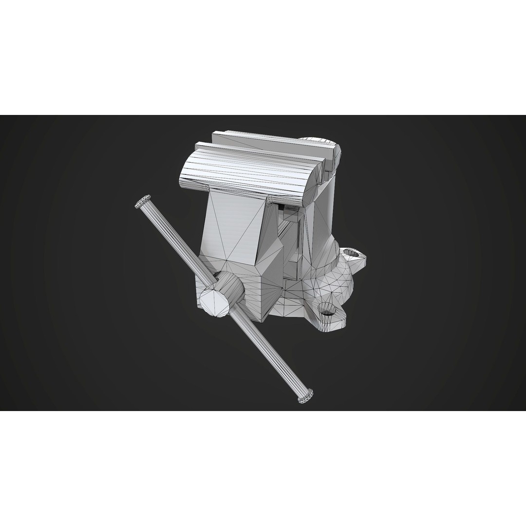 Old Vise 3D Model – Low Poly Game Ready Asset, FBX, OBJ - View 10