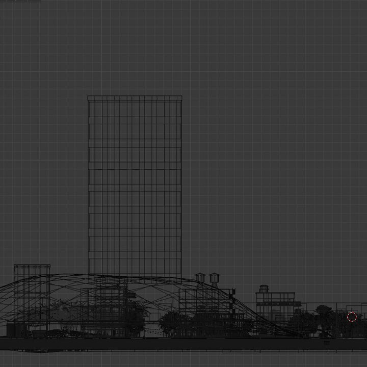Small Town 3D Model – Low Poly Game Asset with Custom Textures