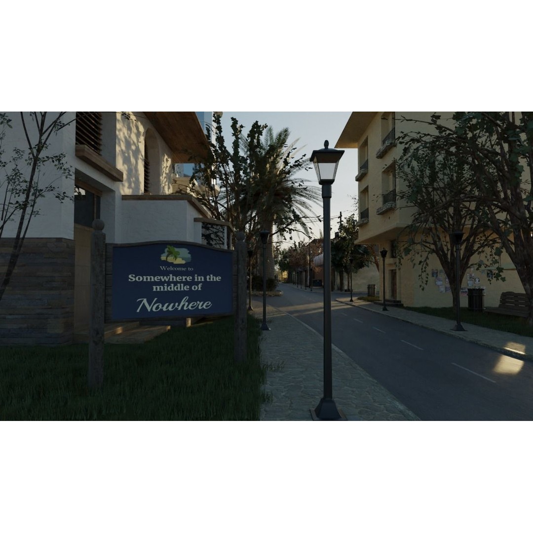 Small Town 3D Model – Low Poly Game Asset with Custom Textures - View 5