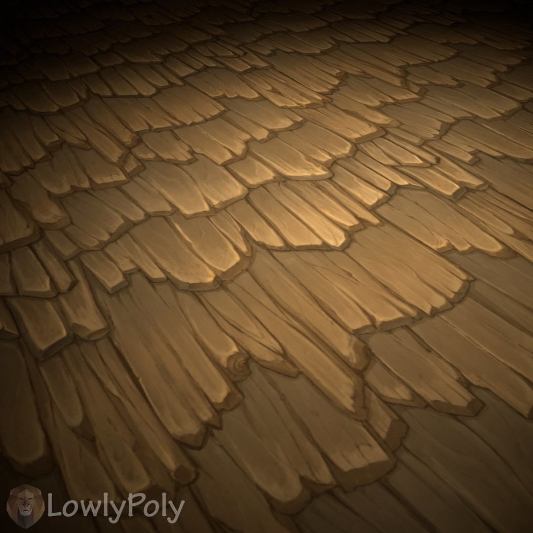 Stylized Roof 3D Model – Hand Painted Texture Pack, PBR Ready - View 13