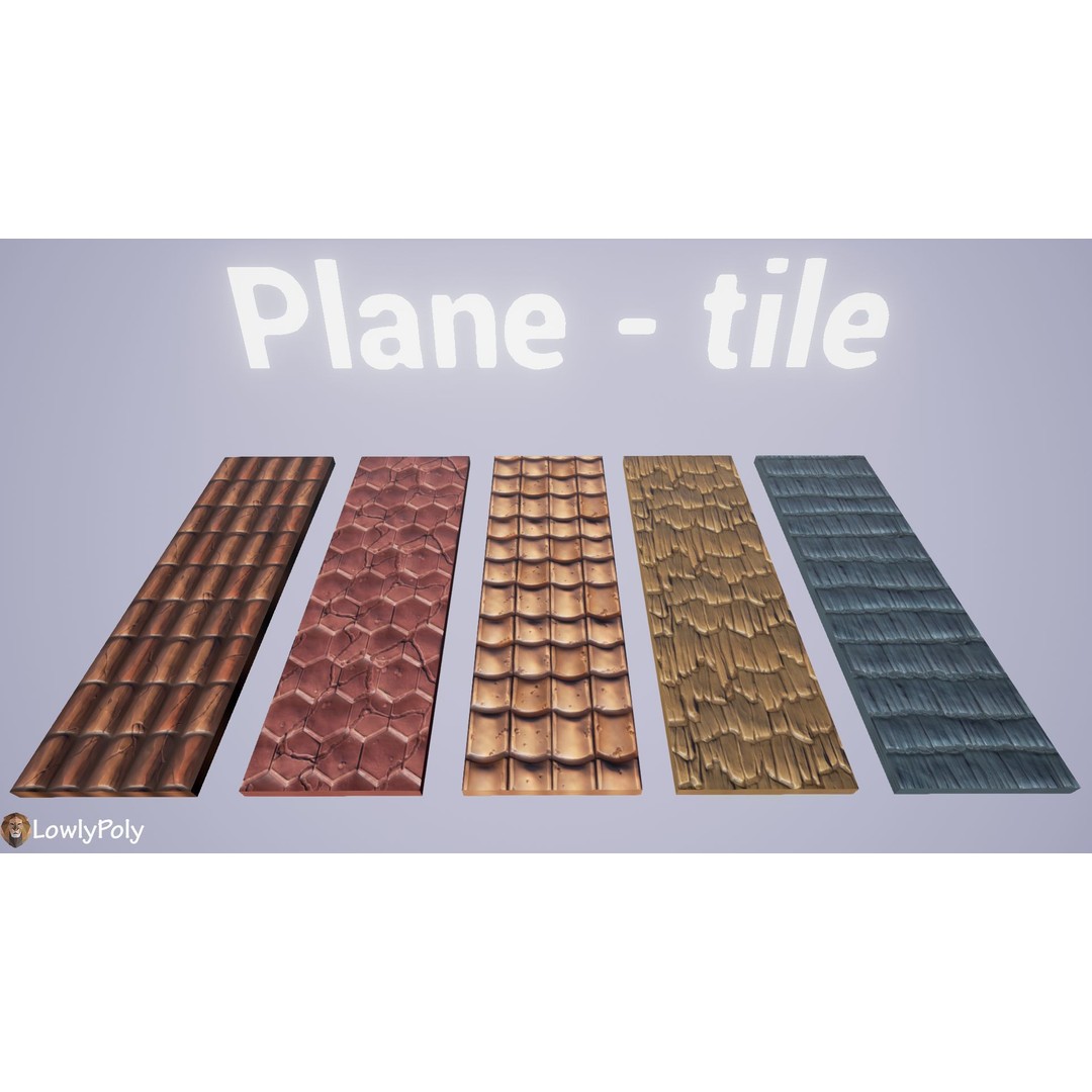 Stylized Roof 3D Model – Hand Painted Texture Pack, PBR Ready - View 16