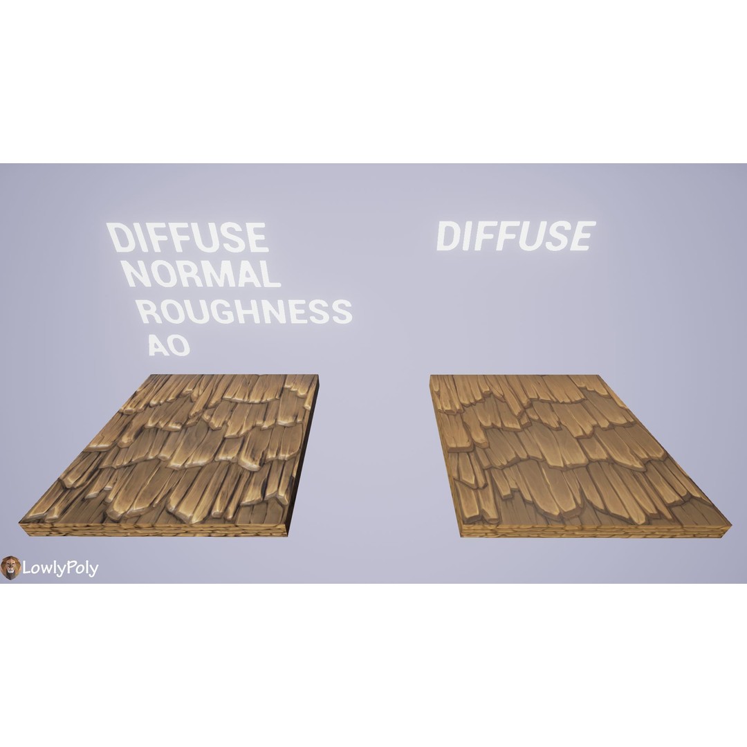 Stylized Roof 3D Model – Hand Painted Texture Pack, PBR Ready - View 21