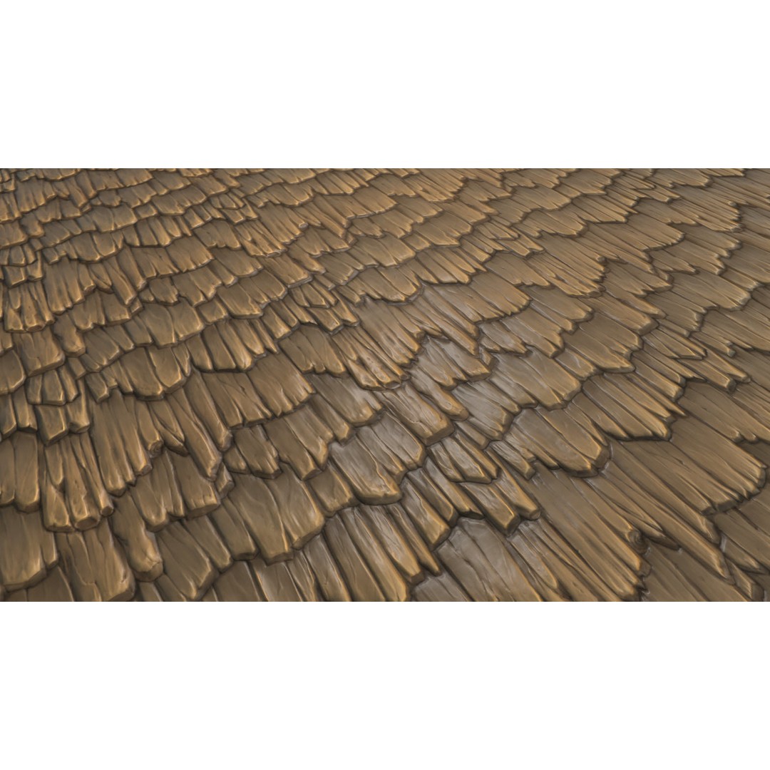 Stylized Roof 3D Model – Hand Painted Texture Pack, PBR Ready - View 22