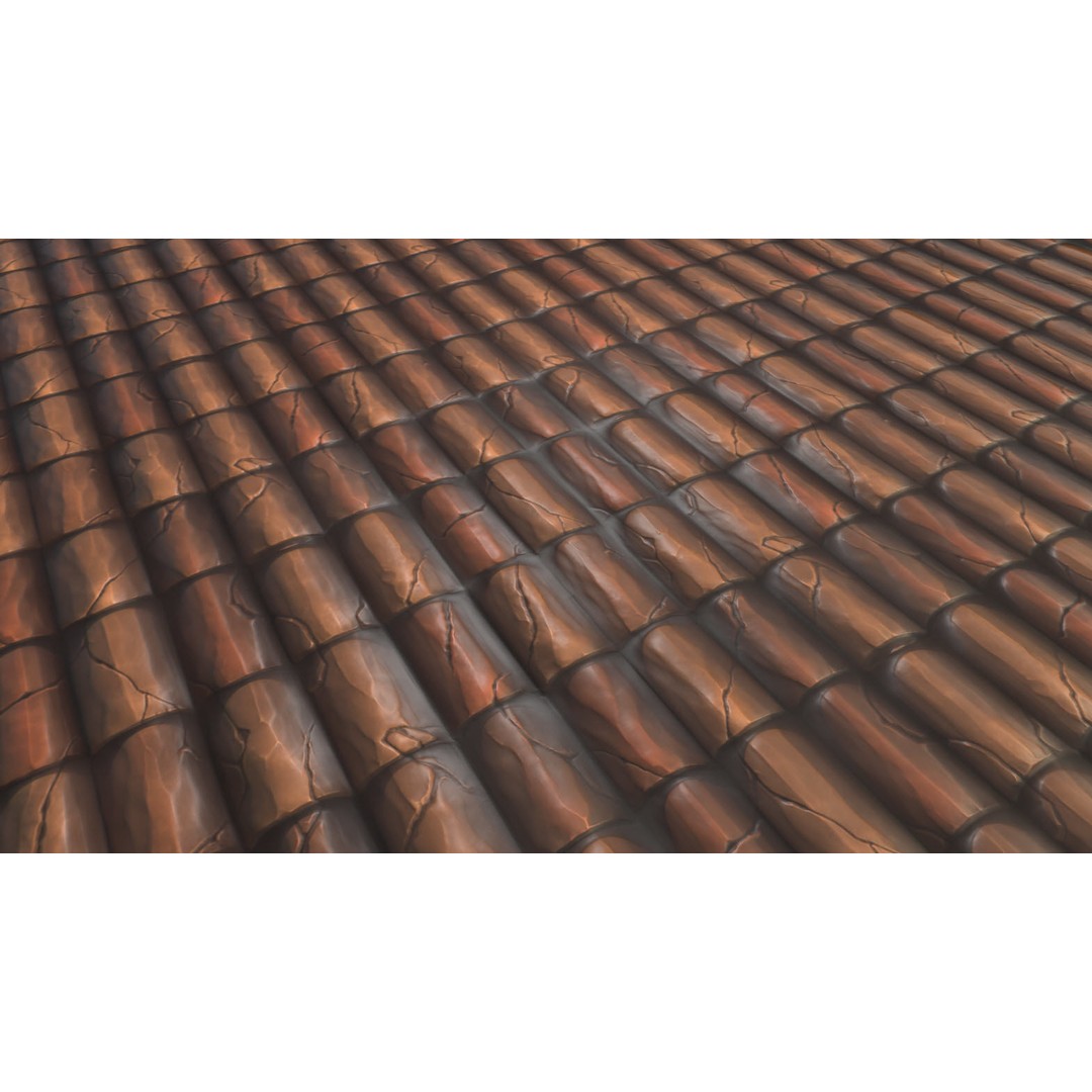 Stylized Roof 3D Model – Hand Painted Texture Pack, PBR Ready - View 25