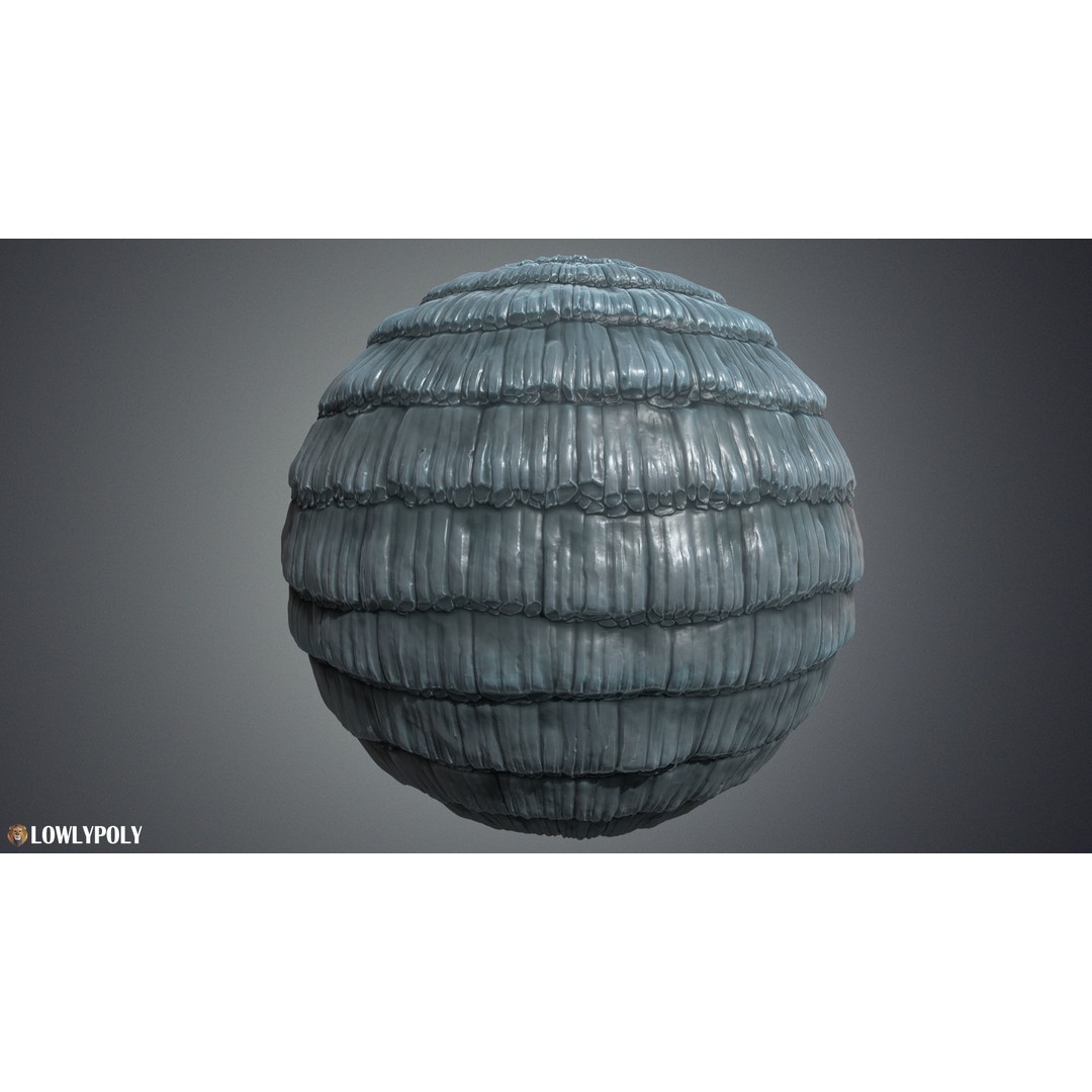 Stylized Roof 3D Model – Hand Painted Texture Pack, PBR Ready - View 27