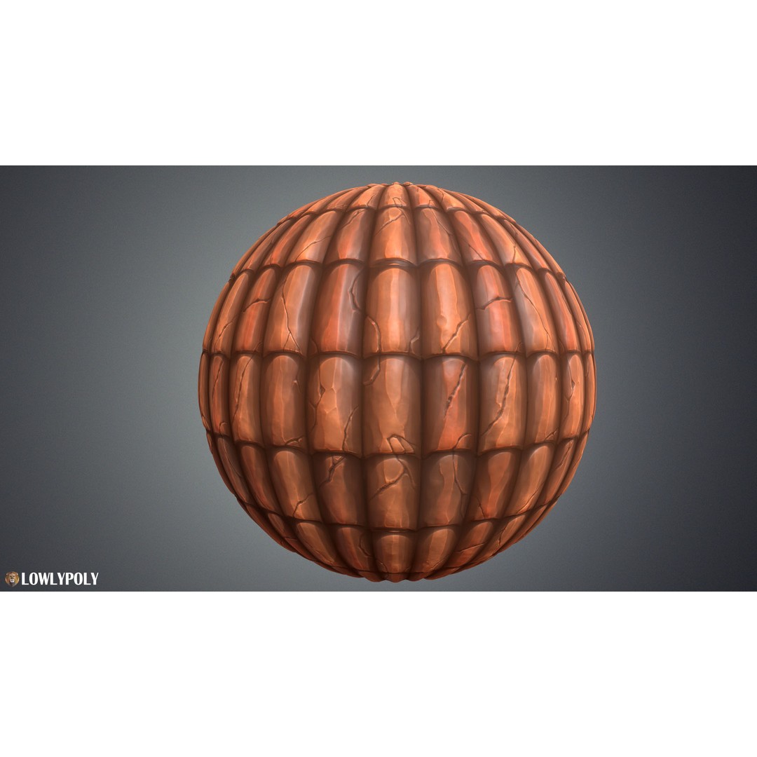 Stylized Roof 3D Model – Hand Painted Texture Pack, PBR Ready - View 4