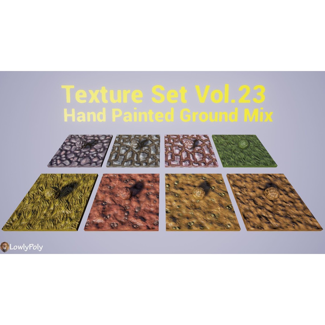 Stylized Ground Mix 3D Model – Hand Painted Textures, PBR, Unity & Unreal Engine - View 20