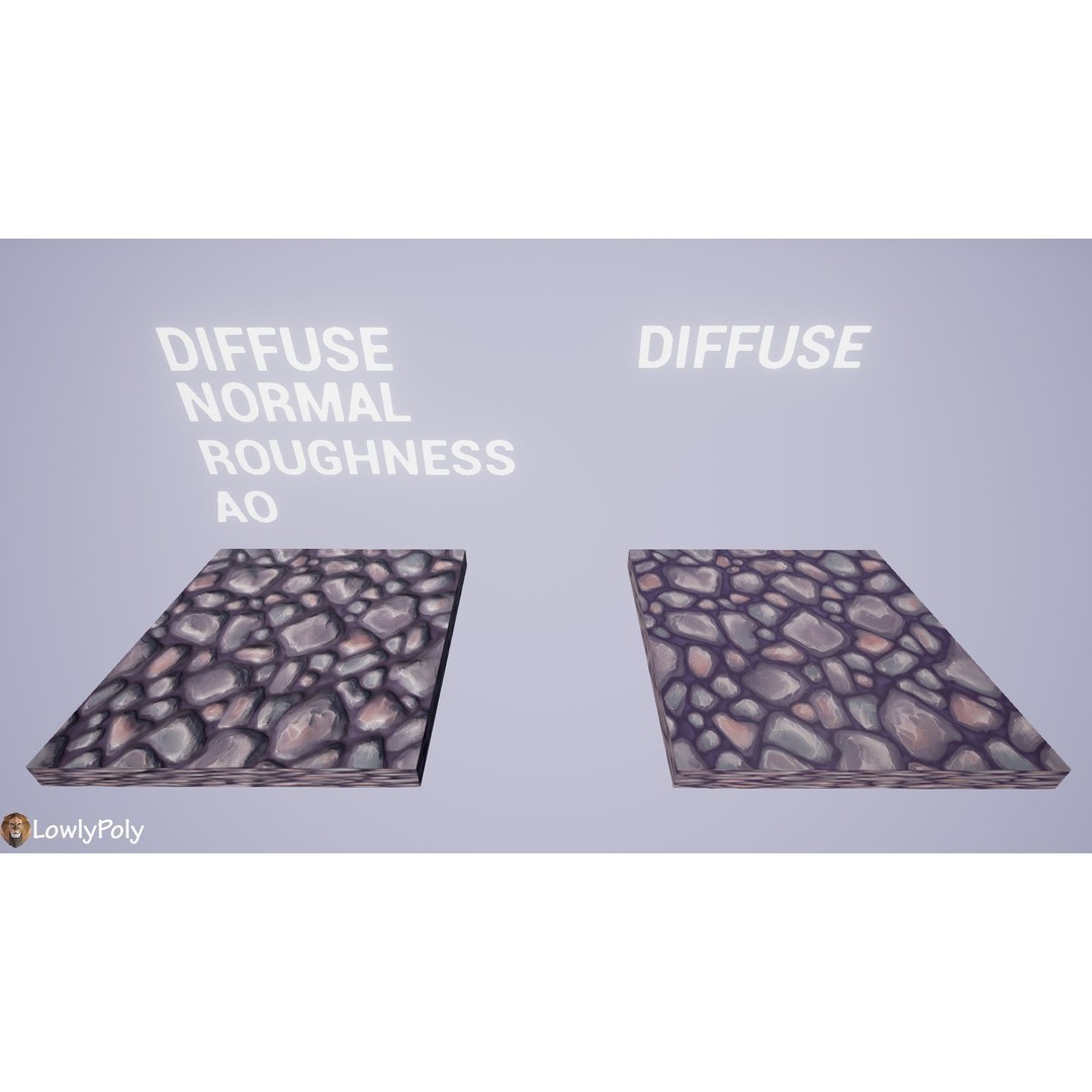 Stylized Ground Mix 3D Model – Hand Painted Textures, PBR, Unity & Unreal Engine - View 24