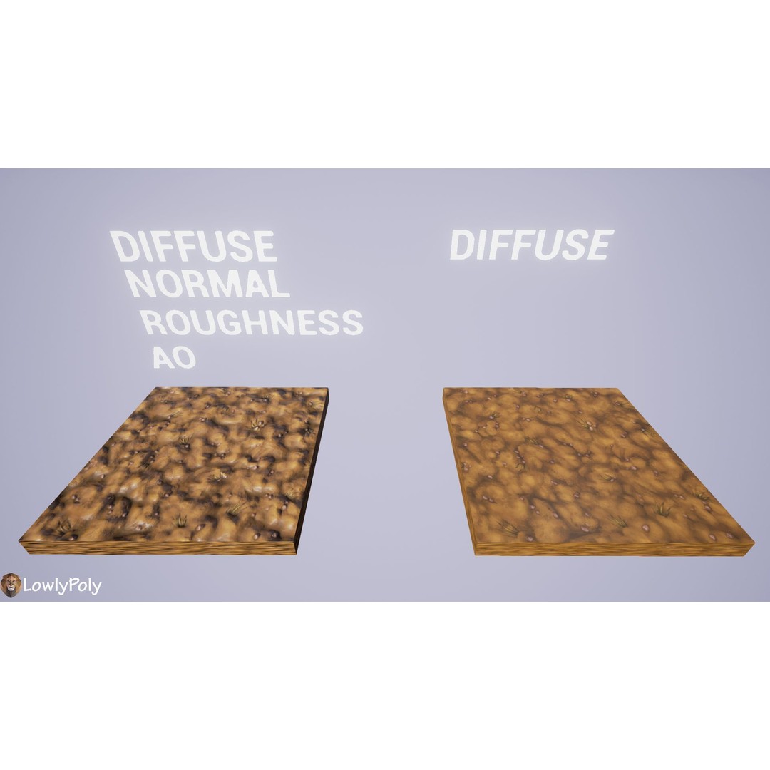 Stylized Ground Mix 3D Model – Hand Painted Textures, PBR, Unity & Unreal Engine - View 28