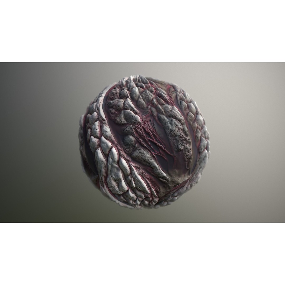 Skin Monster 3D Model – Seamless PBR Texture Pack for Game Assets - View 16