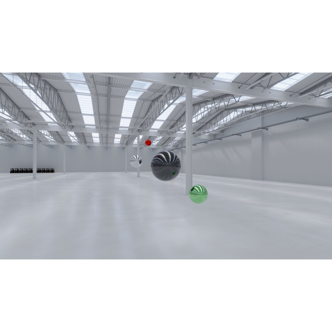 HDRI Warehouse Interior 3D Model – Industrial HDR Texture, 16384x8192 - View 12