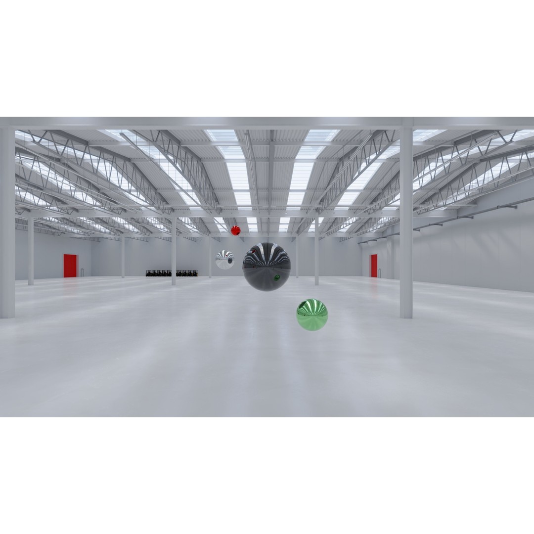 HDRI Warehouse Interior 3D Model – Industrial HDR Texture, 16384x8192 - View 13