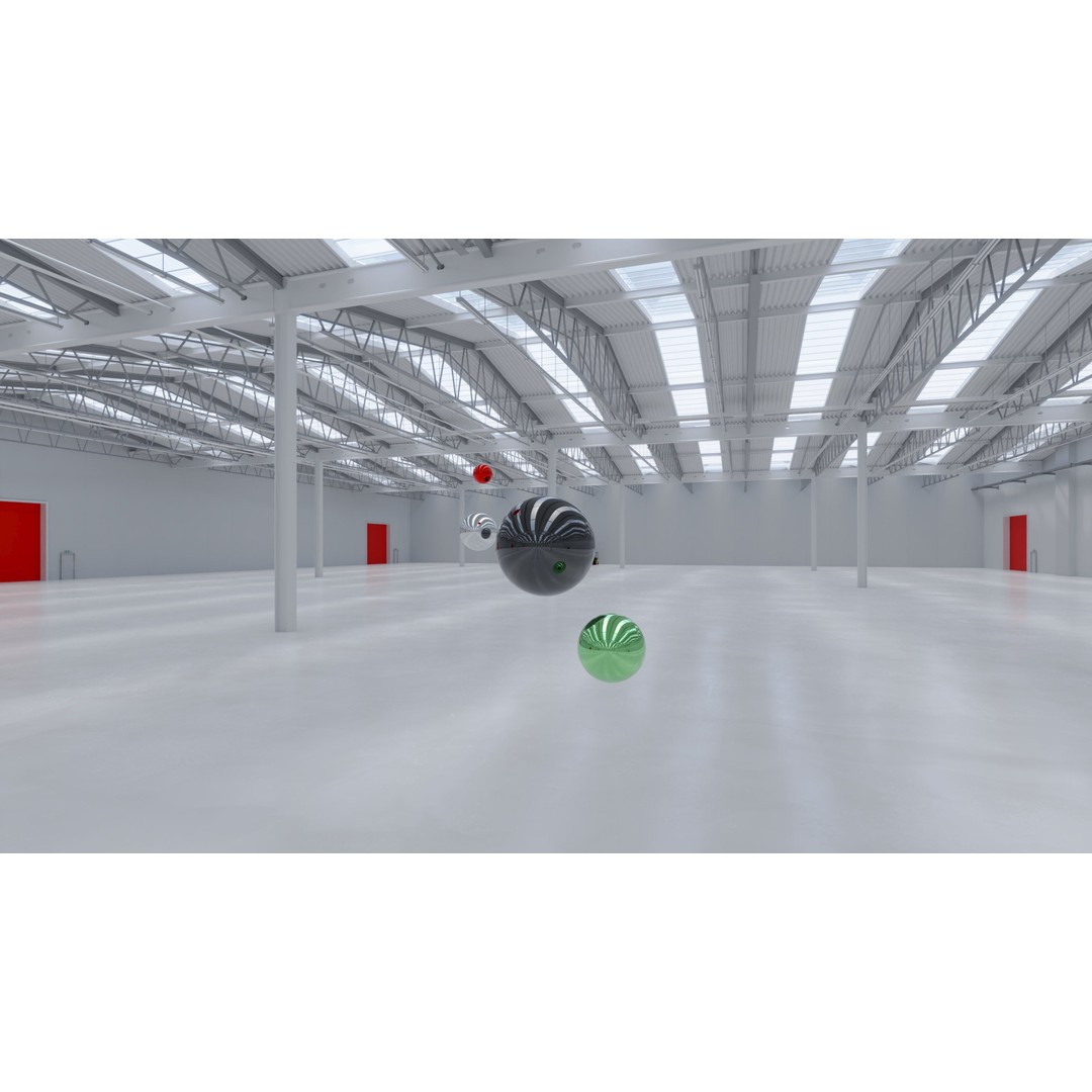 HDRI Warehouse Interior 3D Model – Industrial HDR Texture, 16384x8192 - View 14
