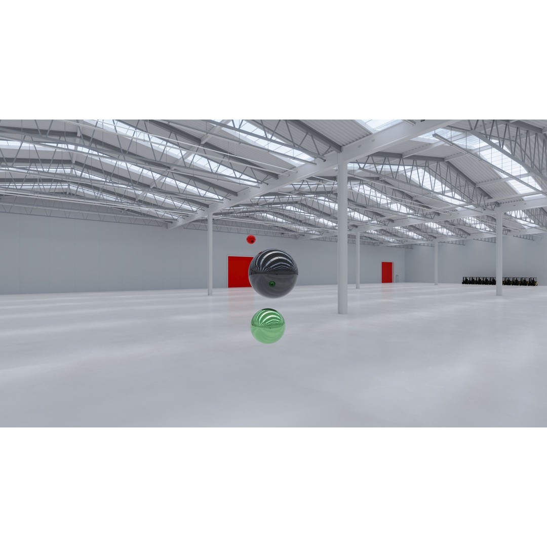HDRI Warehouse Interior 3D Model – Industrial HDR Texture, 16384x8192 - View 16