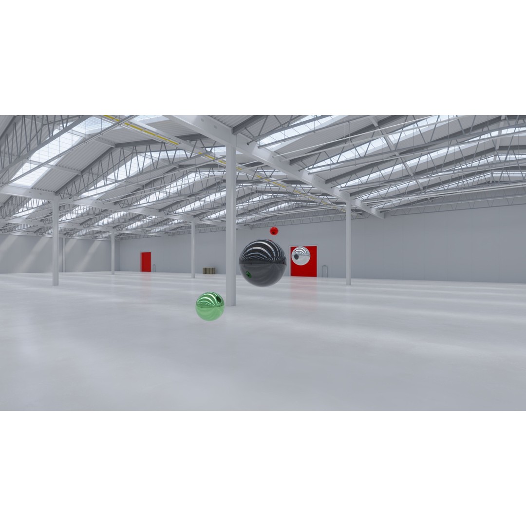 HDRI Warehouse Interior 3D Model – Industrial HDR Texture, 16384x8192 - View 20