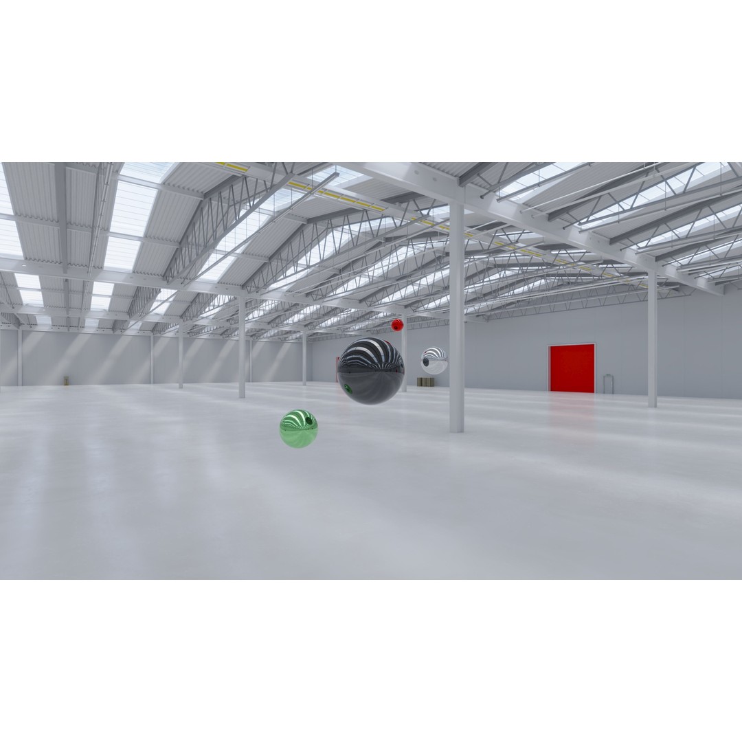 HDRI Warehouse Interior 3D Model – Industrial HDR Texture, 16384x8192 - View 21