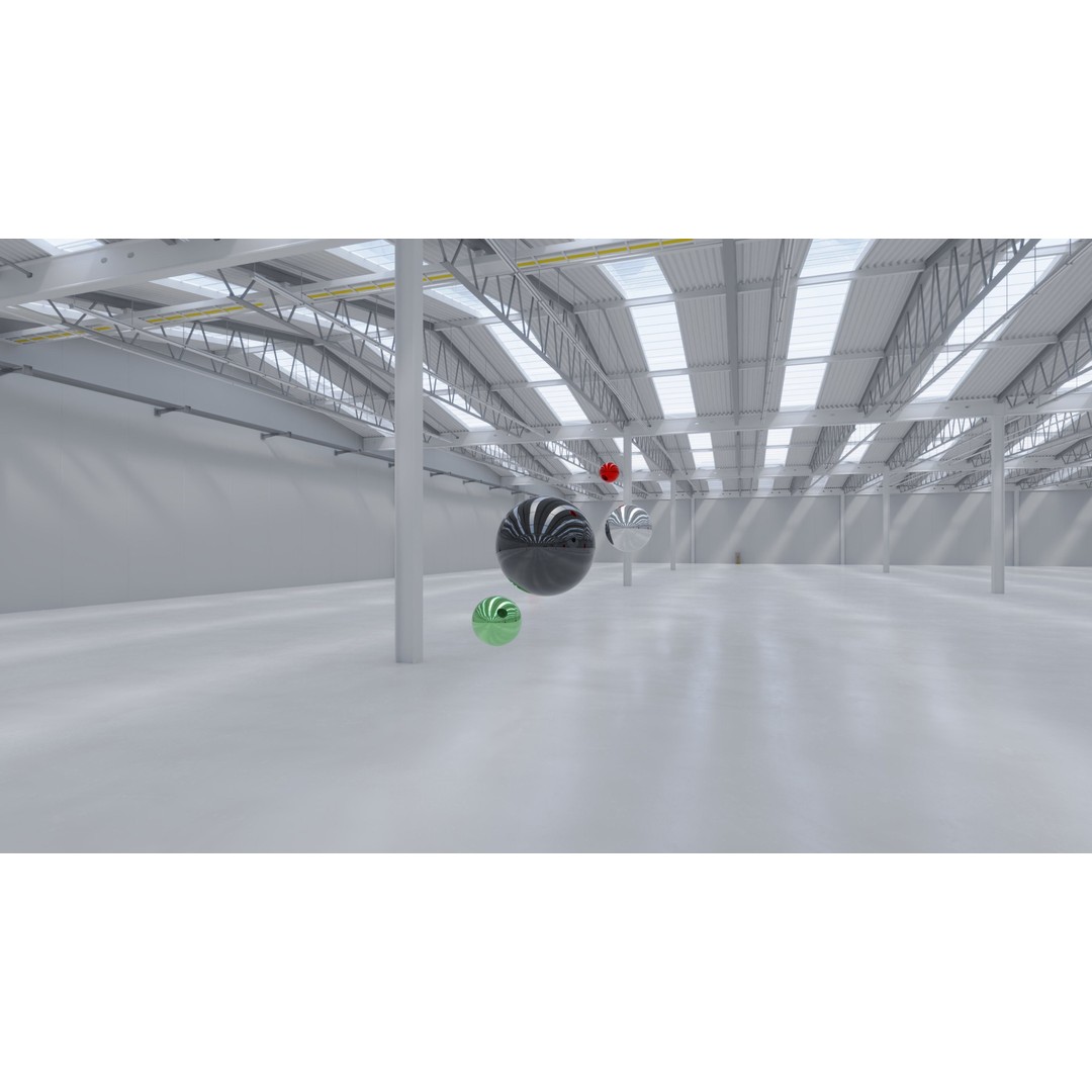 HDRI Warehouse Interior 3D Model – Industrial HDR Texture, 16384x8192 - View 4