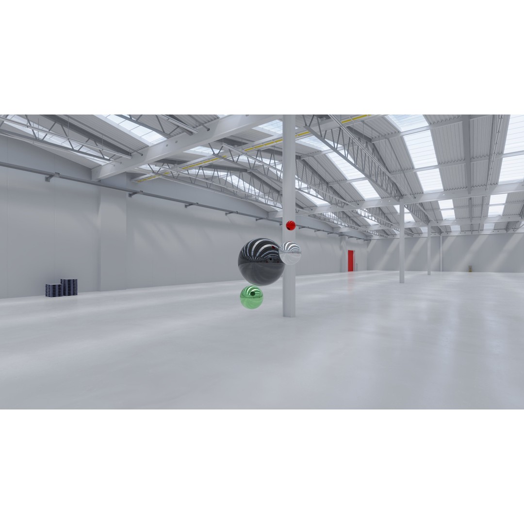 HDRI Warehouse Interior 3D Model – Industrial HDR Texture, 16384x8192 - View 5