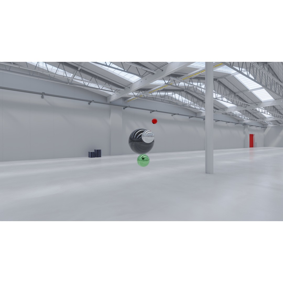 HDRI Warehouse Interior 3D Model – Industrial HDR Texture, 16384x8192 - View 6