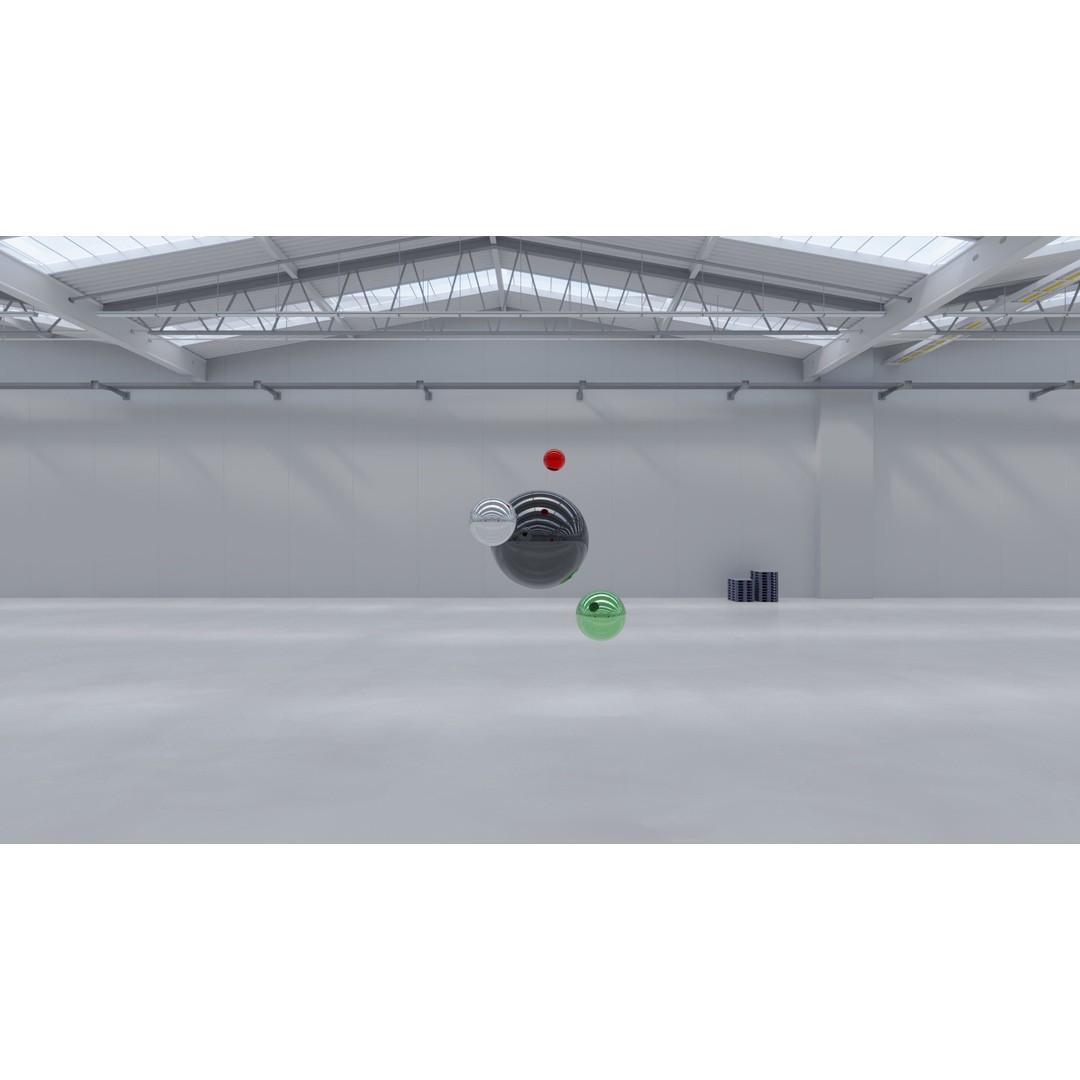 HDRI Warehouse Interior 3D Model – Industrial HDR Texture, 16384x8192 - View 8