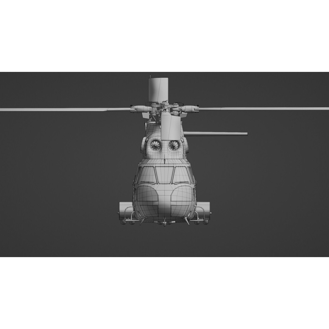 Aérospatiale SA 330 Puma 3D Model – Low Poly Military Helicopter, FBX - View 28