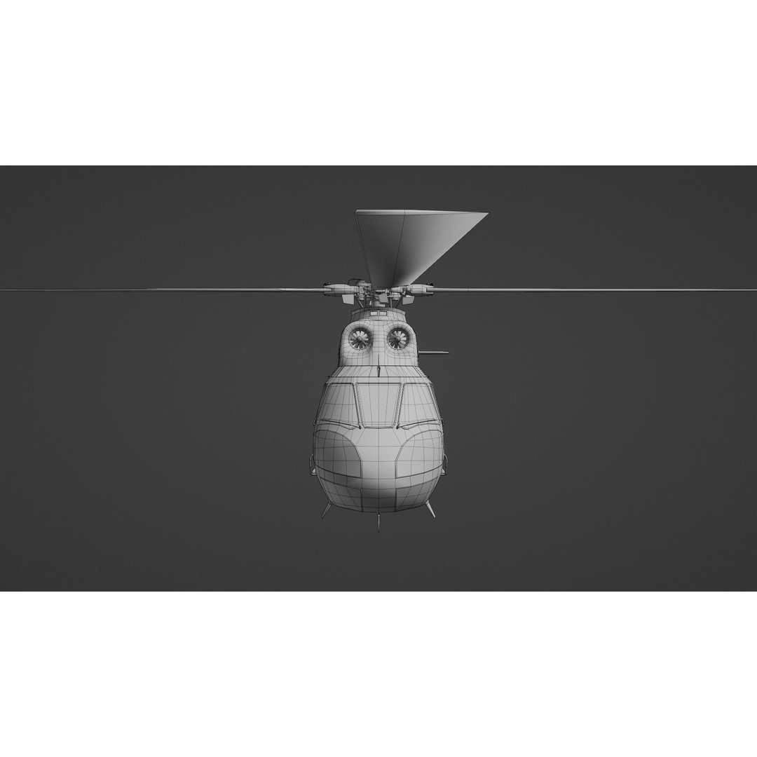 Aérospatiale SA 330 Puma 3D Model – Low Poly Military Helicopter, FBX - View 29