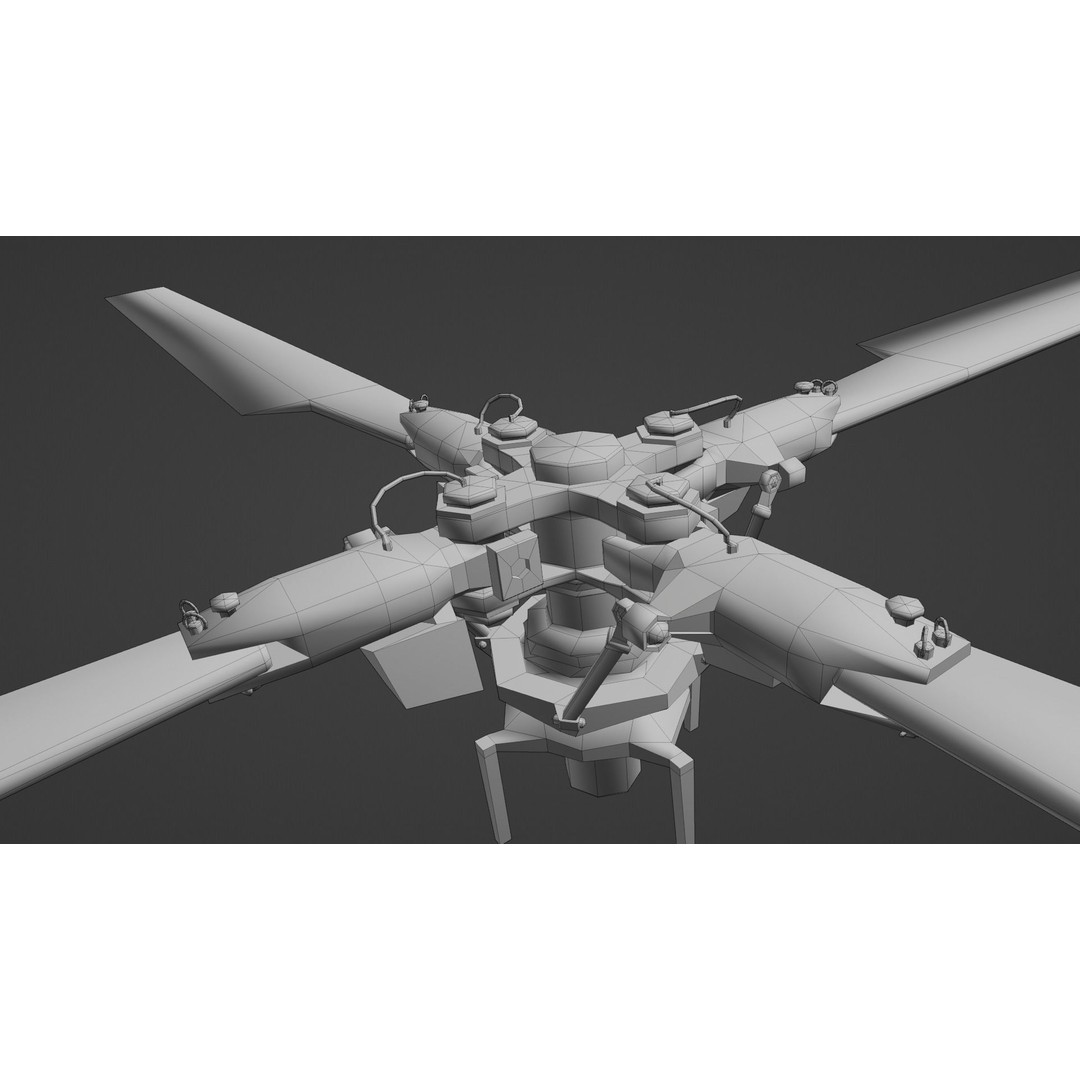 Aérospatiale SA 330 Puma 3D Model – Low Poly Military Helicopter, FBX - View 31