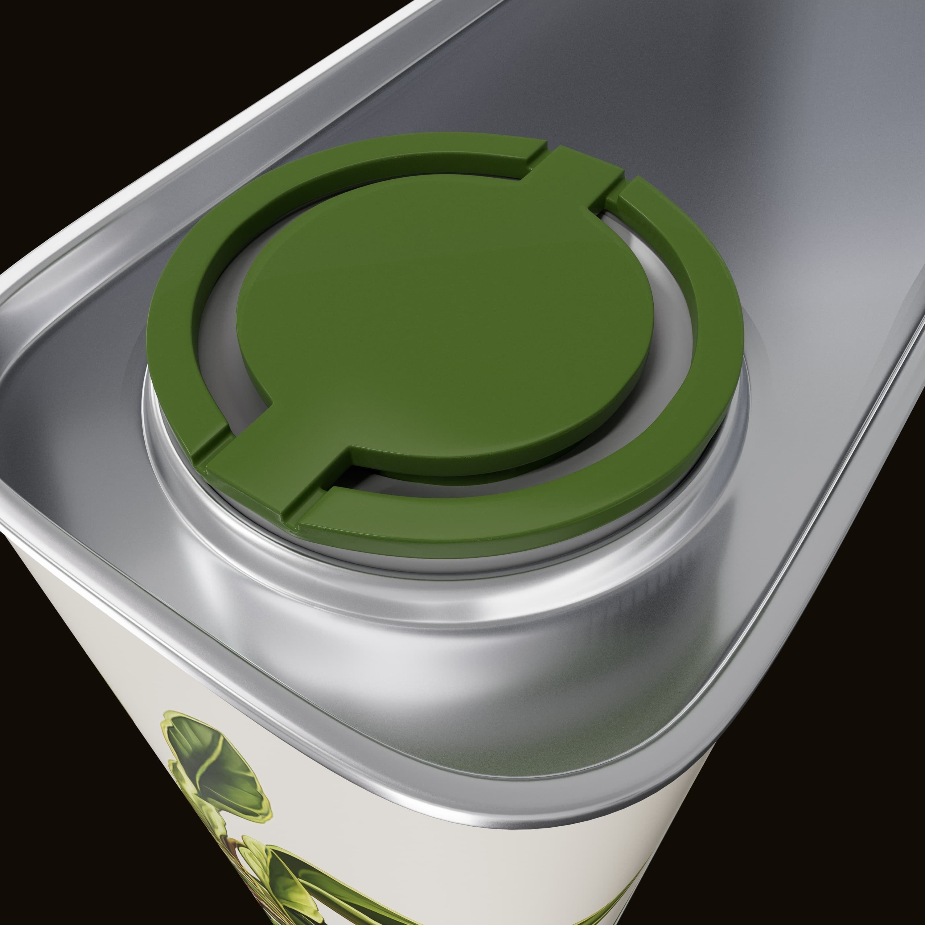 Classic Olive Oil Can - Low-Poly 3D Model - View 6