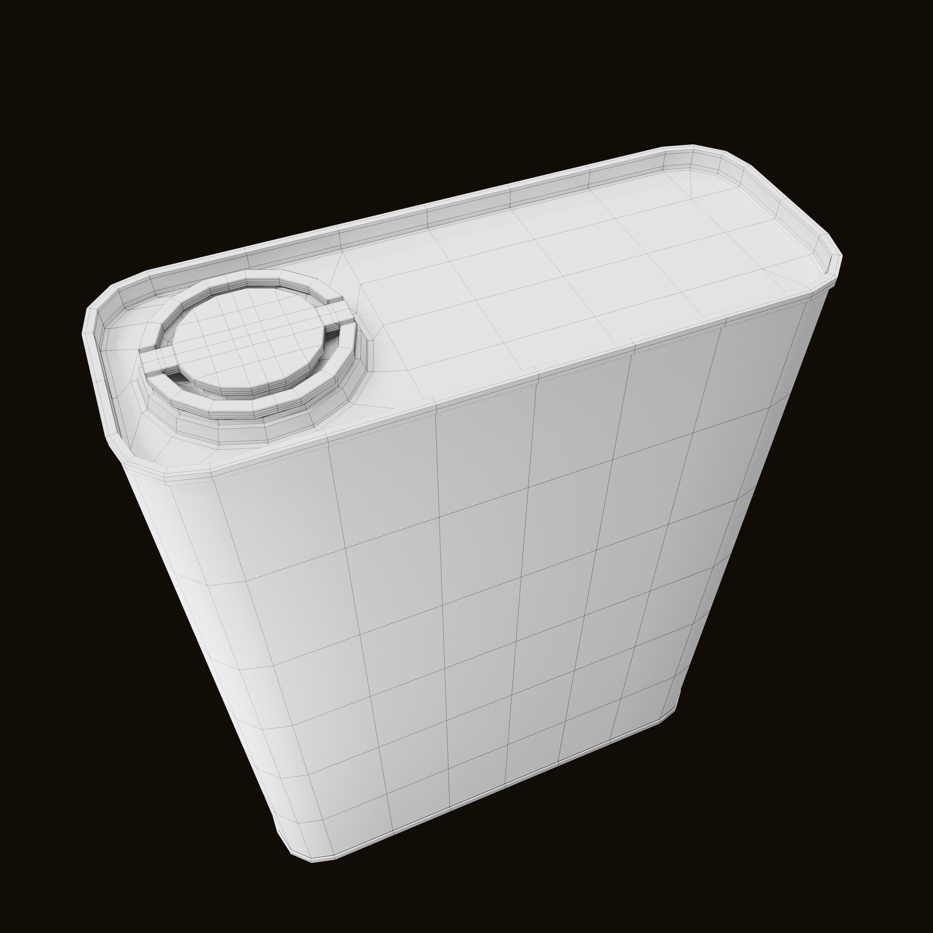 Classic Olive Oil Can - Low-Poly 3D Model - View 9