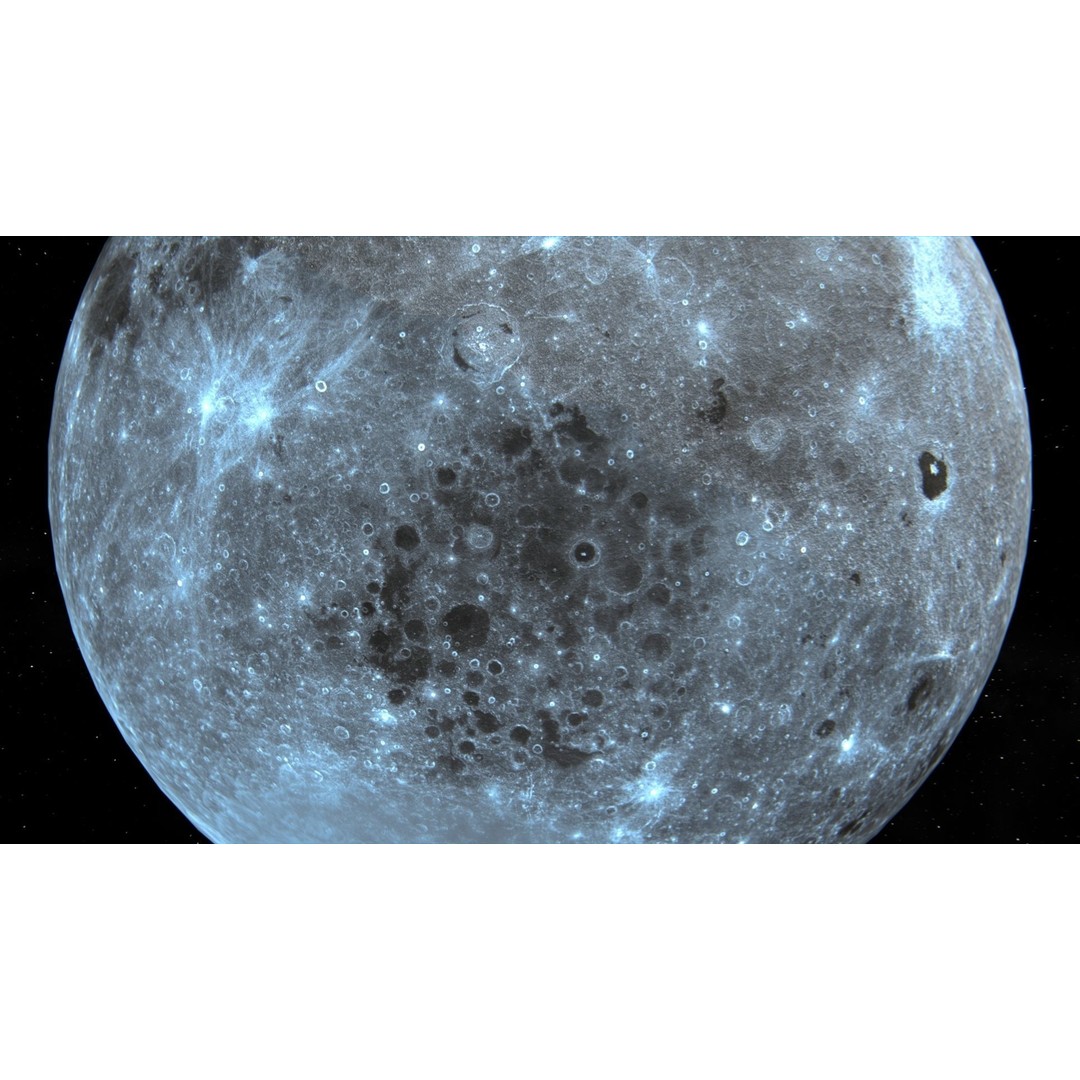 Photorealistic Moon 3D Model – Low Poly Game-Ready Asset, FBX, OBJ - View 8