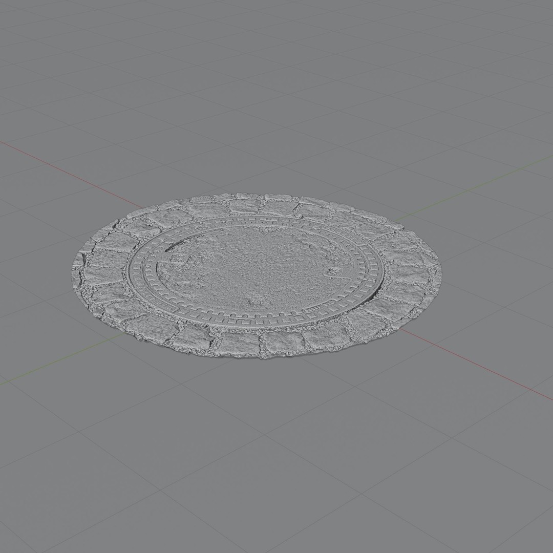 Manhole 3D Model – High Quality Photoscan with PBR Textures - View 10