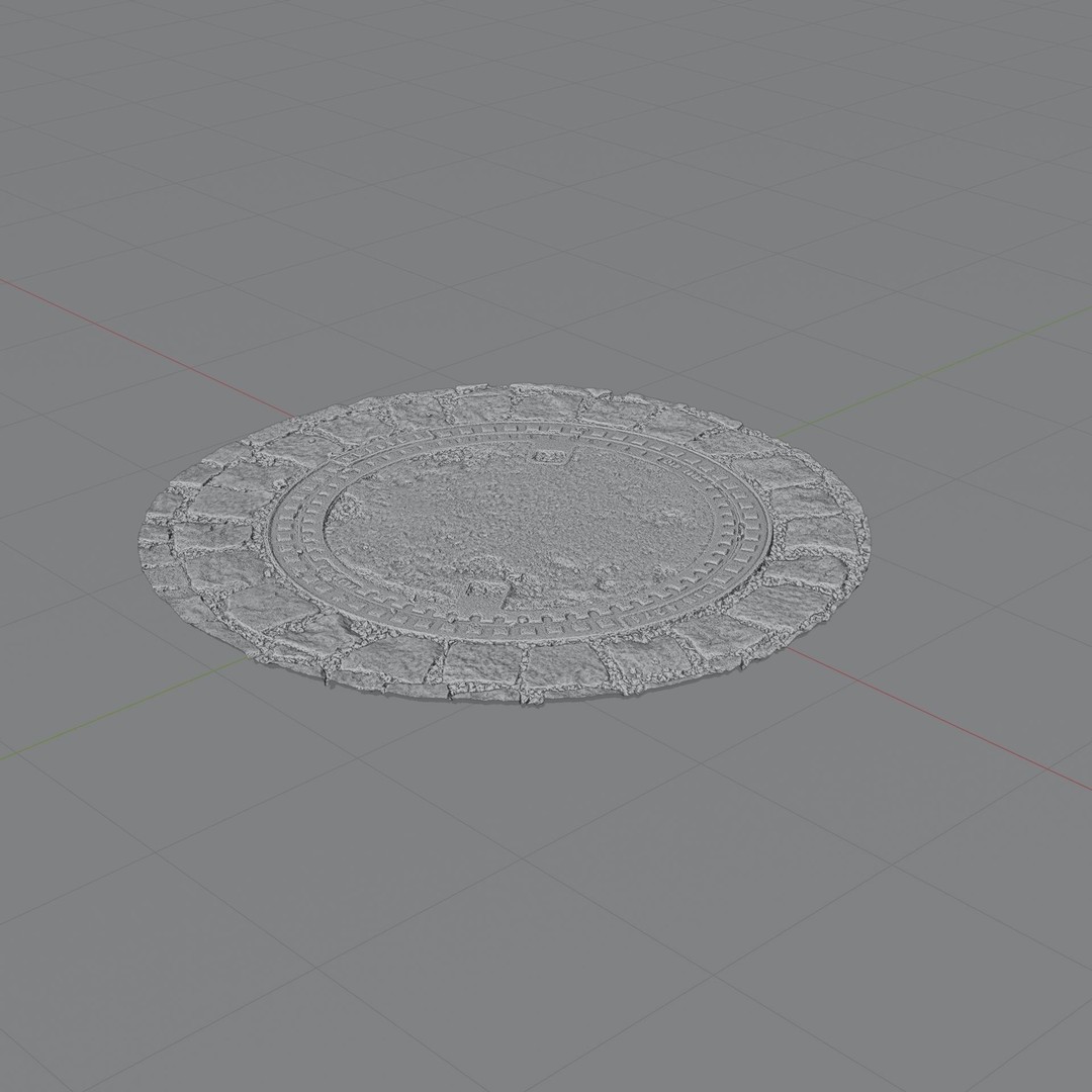 Manhole 3D Model – High Quality Photoscan with PBR Textures - View 7