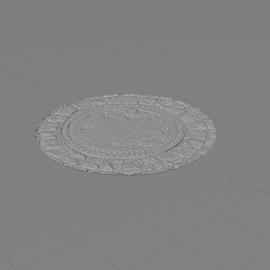 Manhole 3D Model – High Quality Photoscan with PBR Textures - View 9