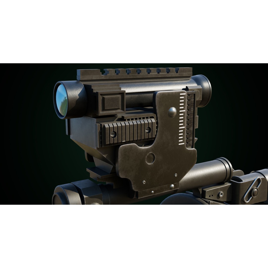 Grenade Launcher 3D Model – Low Poly Game Asset, PBR Textures, FBX - View 13