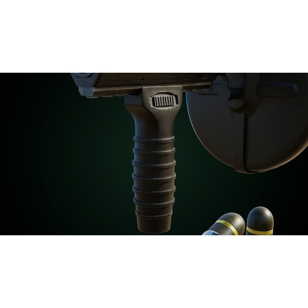 Grenade Launcher 3D Model – Low Poly Game Asset, PBR Textures, FBX - View 14