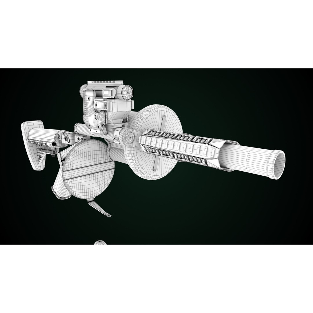 Grenade Launcher 3D Model – Low Poly Game Asset, PBR Textures, FBX - View 31