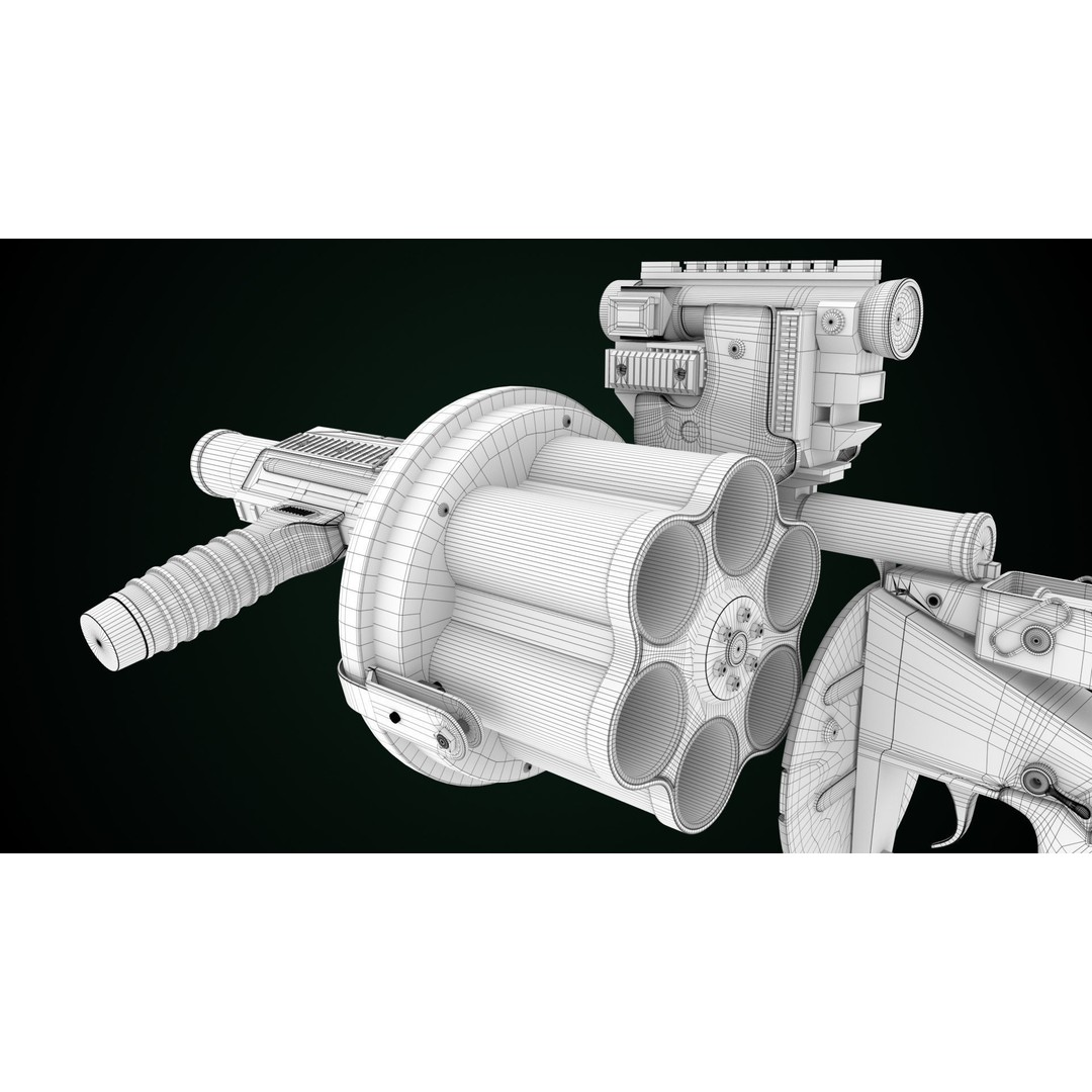 Grenade Launcher 3D Model – Low Poly Game Asset, PBR Textures, FBX - View 33