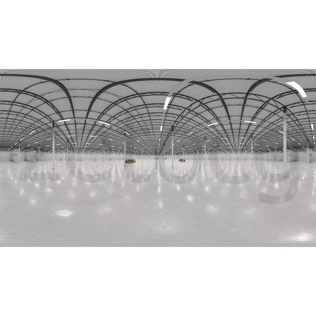 HDRI Warehouse Interior 3D Model – PBR Textures, .exr Formats - View 2