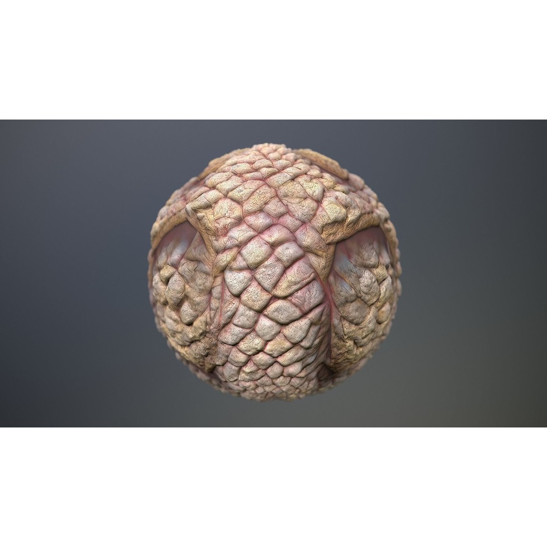 Monster Skin 3D Model – Seamless PBR Texture Pack, FBX - View 11