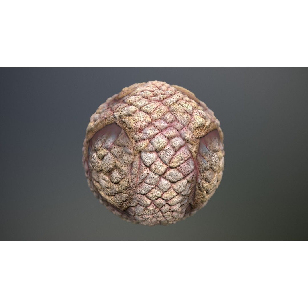 Monster Skin 3D Model – Seamless PBR Texture Pack, FBX - View 14