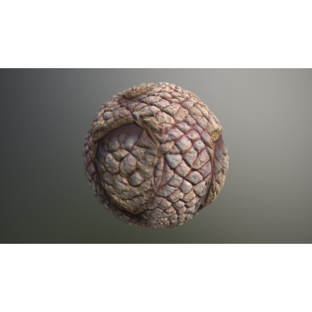 Monster Skin 3D Model – Seamless PBR Texture Pack, FBX - View 15