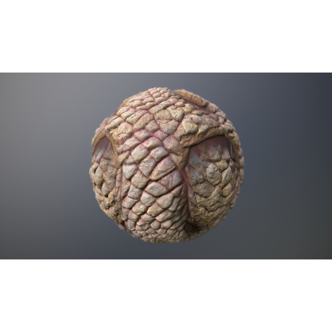 Monster Skin 3D Model – Seamless PBR Texture Pack, FBX - View 9