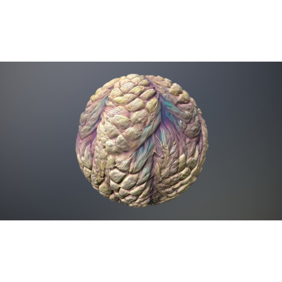 Monster Skin Texture 3D Model – Seamless PBR Game Asset, 8K & 4K - View 10