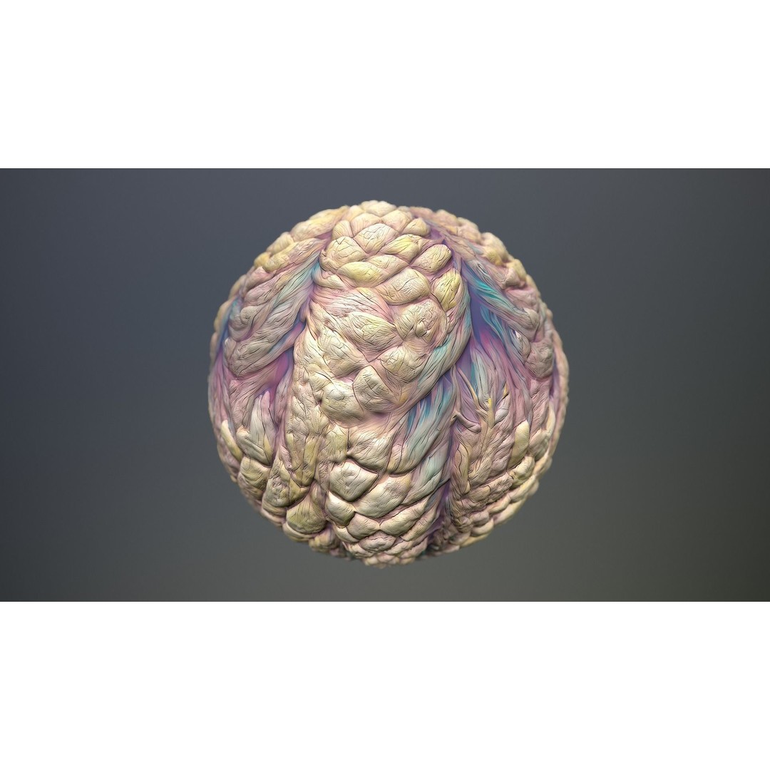 Monster Skin Texture 3D Model – Seamless PBR Game Asset, 8K & 4K - View 12