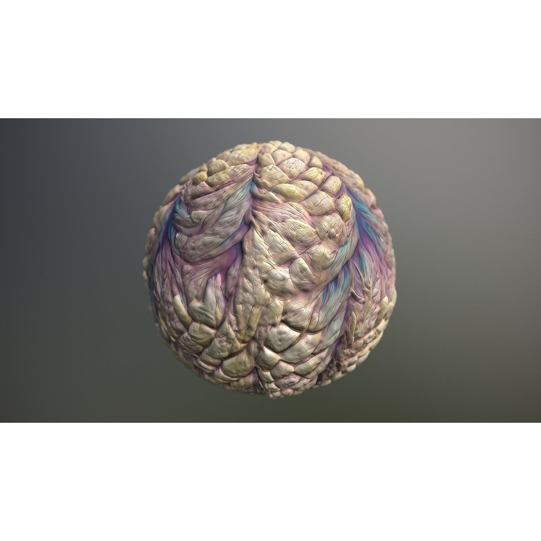 Monster Skin Texture 3D Model – Seamless PBR Game Asset, 8K & 4K - View 13
